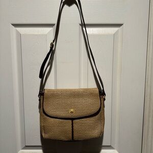 Vintage Etienne Aigner Straw Shoulder Bag